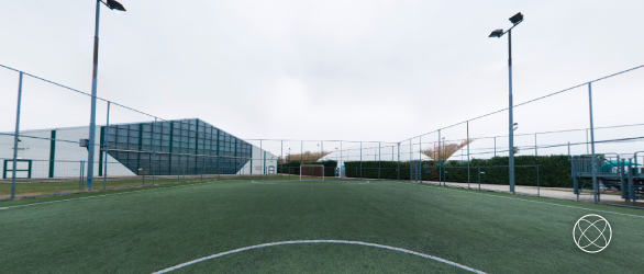 Foto di un campo da calcio